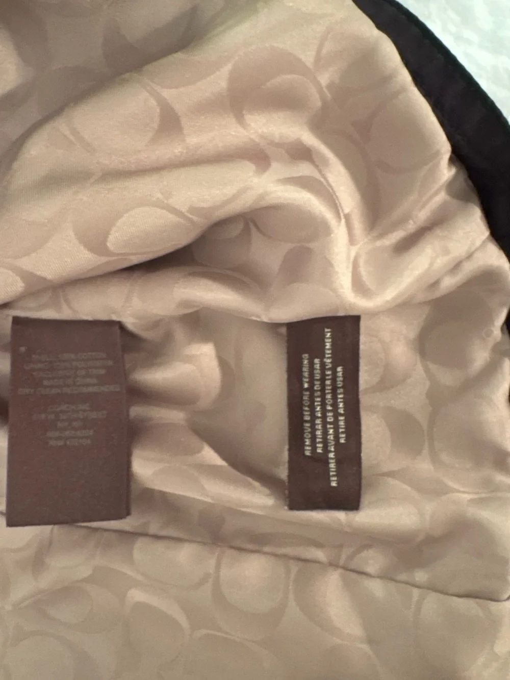 Coach Black Single-Breasted Trench Coat with Notch Collar